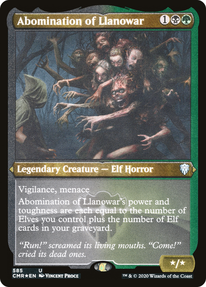 Abomination of Llanowar (Foil Etched) [Commander Legends]