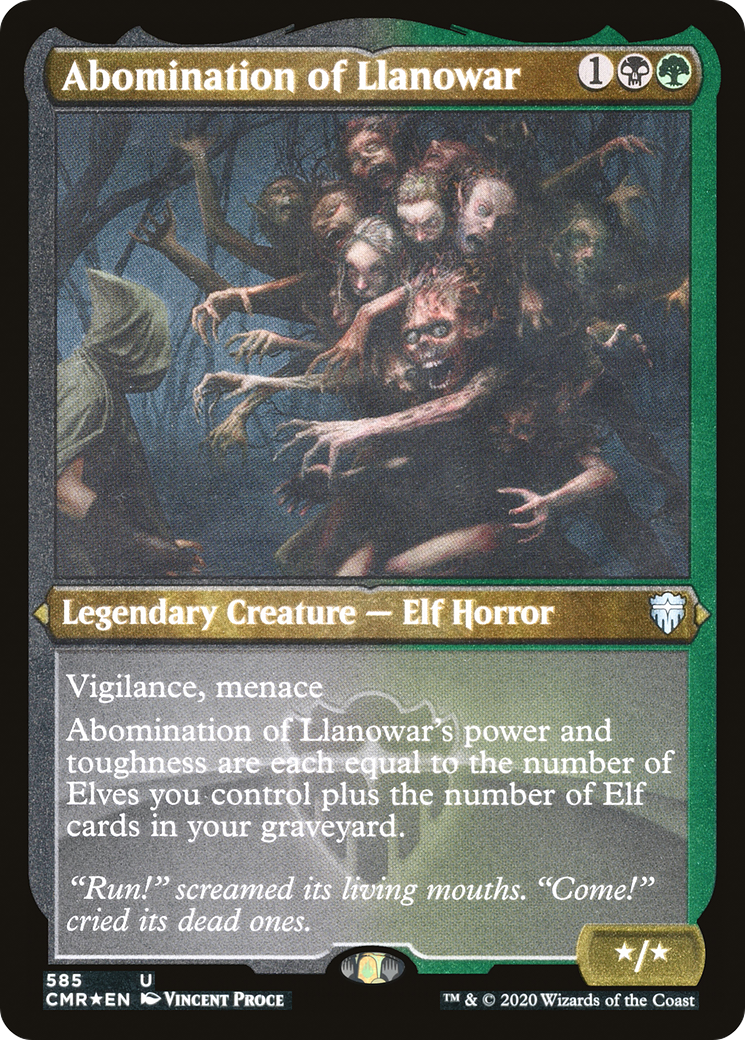 Abomination of Llanowar (Foil Etched) [Commander Legends]