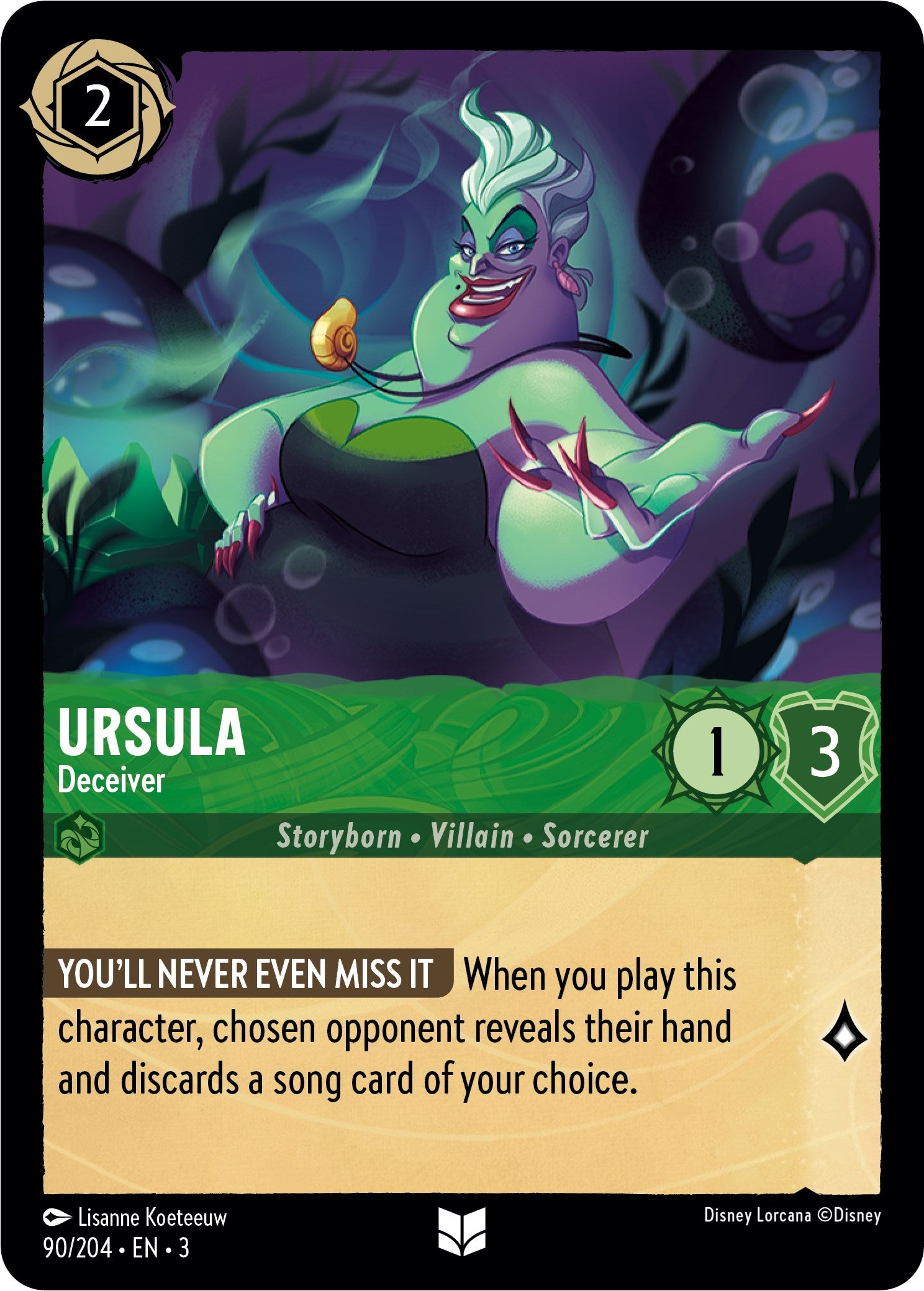 Ursula - Deceiver (90/204) [Into the Inklands] | Eastridge Sports Cards & Games