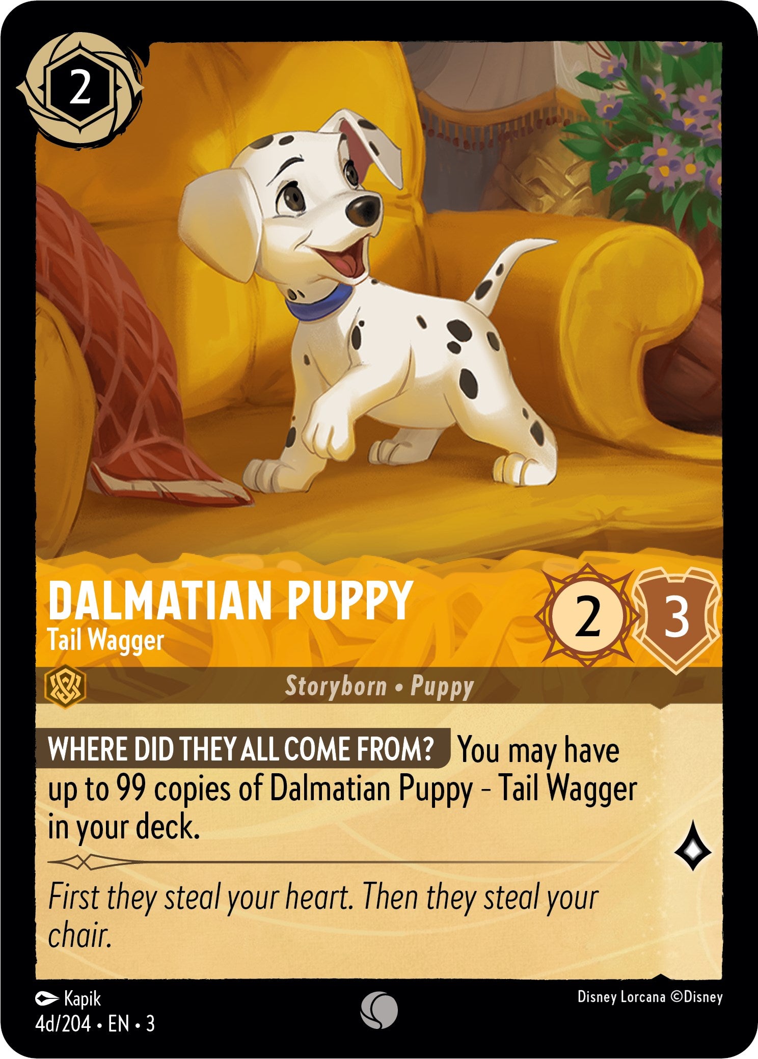 Dalmatian Puppy - Tail Wagger (4d) (4d/204) [Into the Inklands] | Eastridge Sports Cards & Games