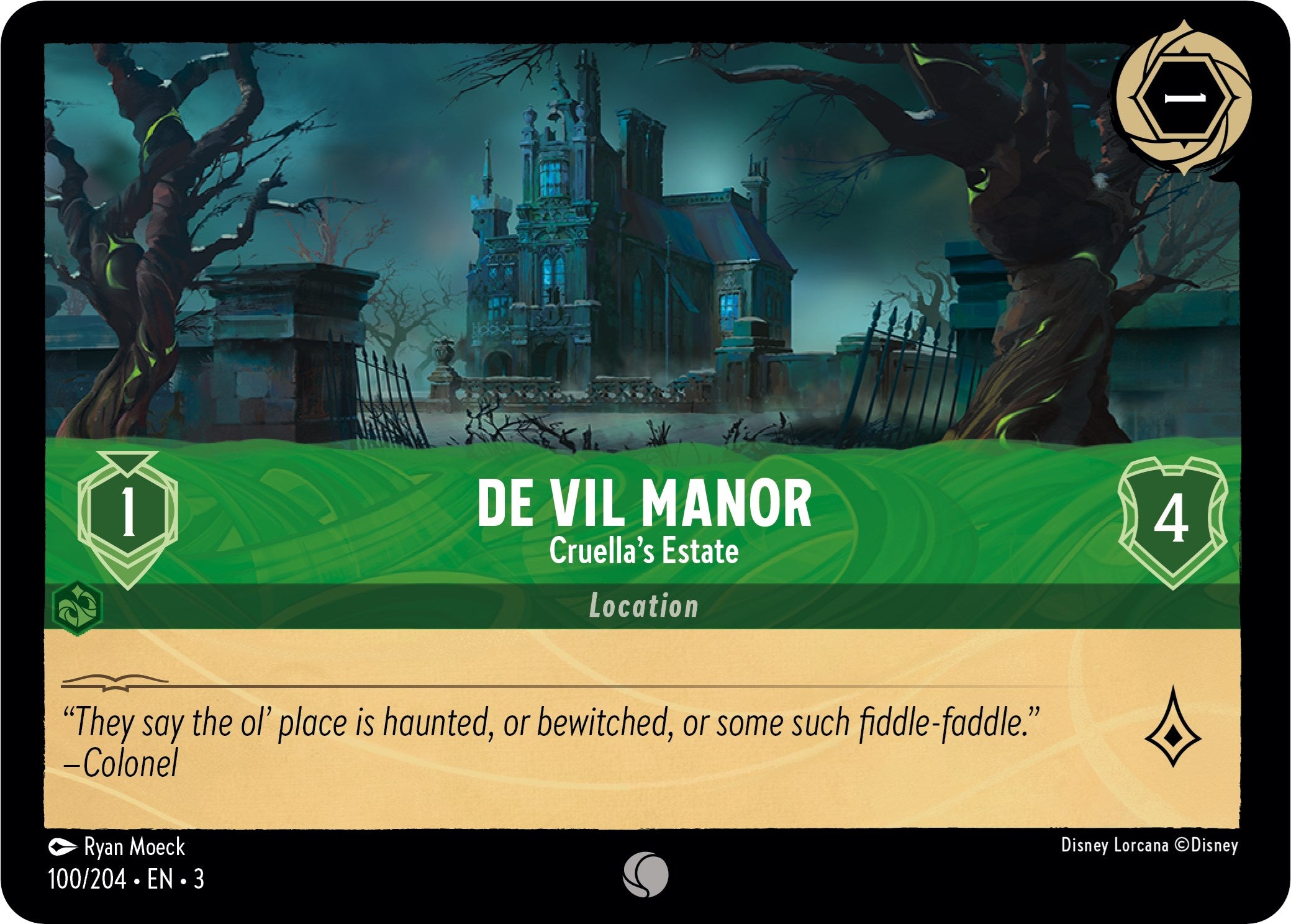 De Vil Manor - Cruella's Estate (100/204) [Into the Inklands] | Eastridge Sports Cards & Games