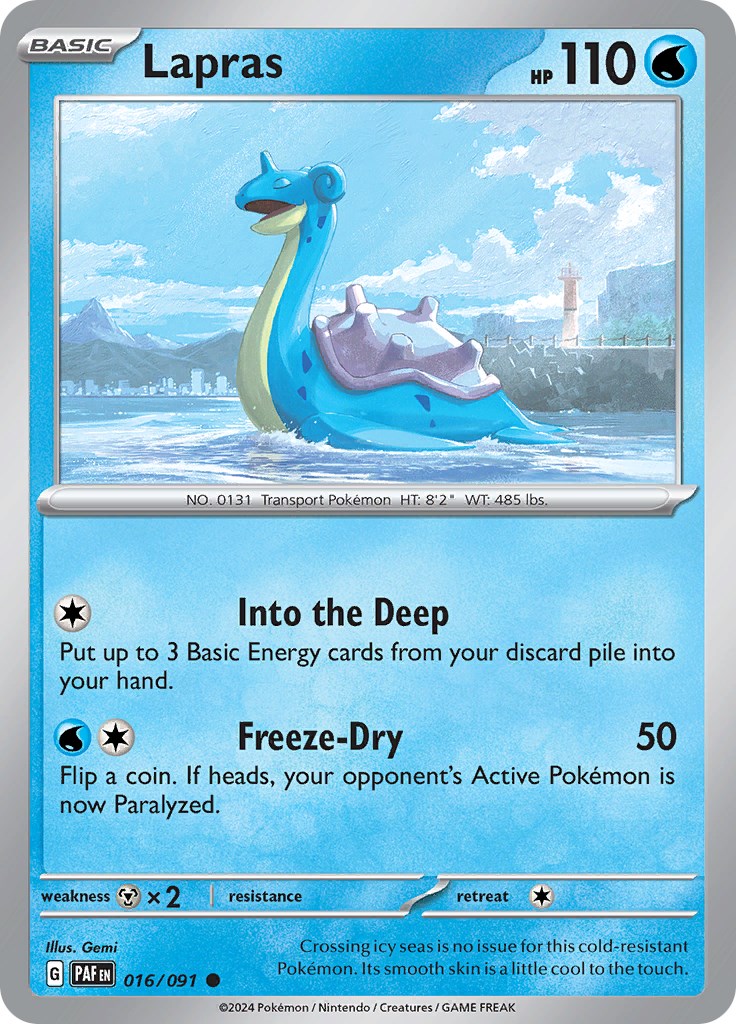 Lapras (016/091) [Scarlet & Violet: Paldean Fates] | Eastridge Sports Cards & Games