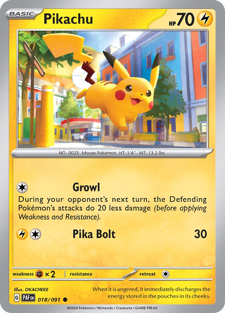 Pikachu (018/091) [Scarlet & Violet: Paldean Fates] | Eastridge Sports Cards & Games