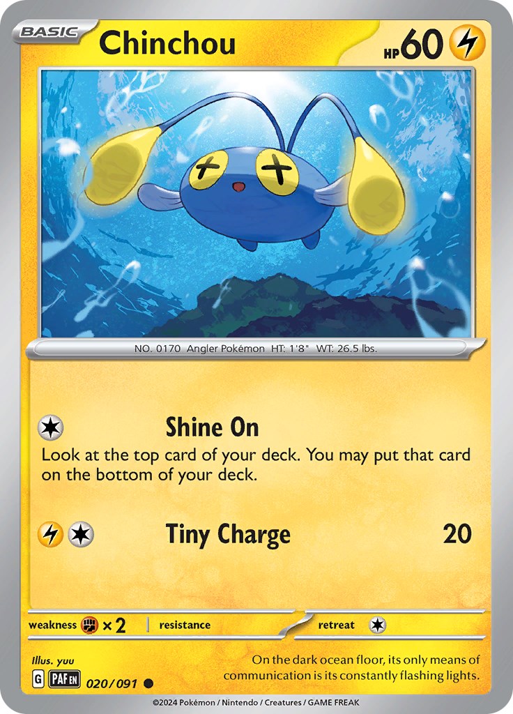 Chinchou (020/091) [Scarlet & Violet: Paldean Fates] | Eastridge Sports Cards & Games