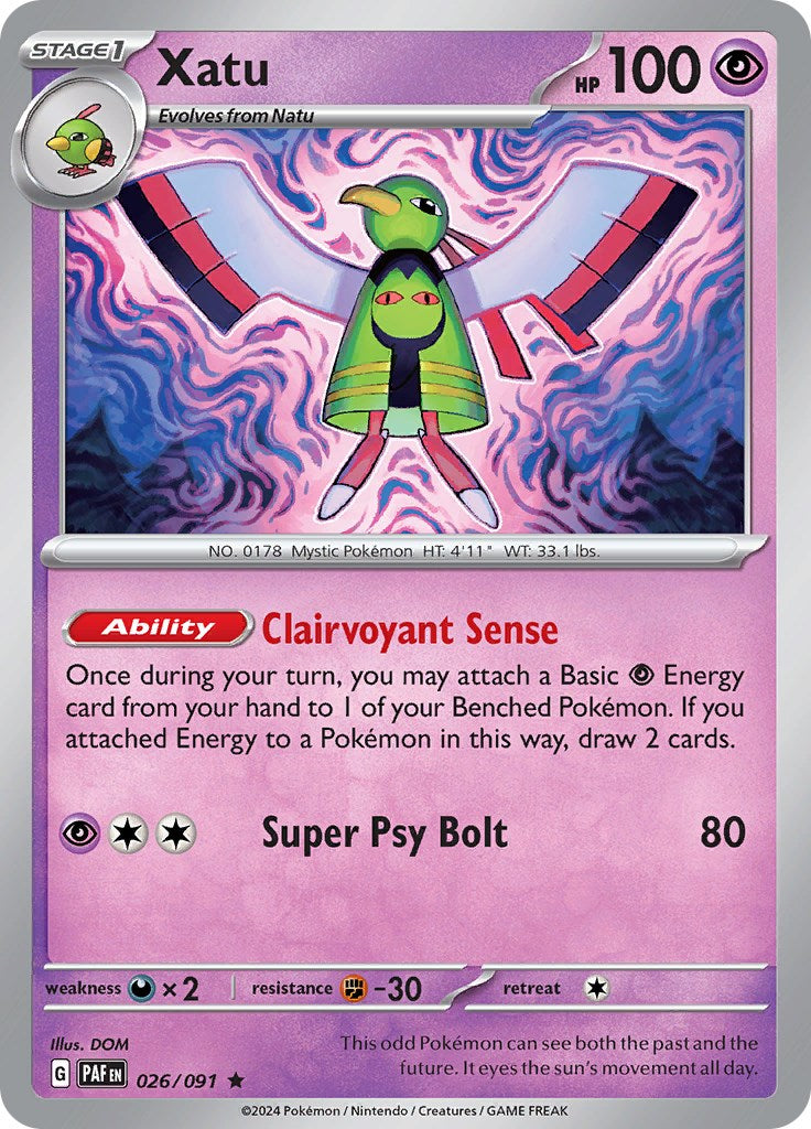 Xatu (026/091) [Scarlet & Violet: Paldean Fates] | Eastridge Sports Cards & Games