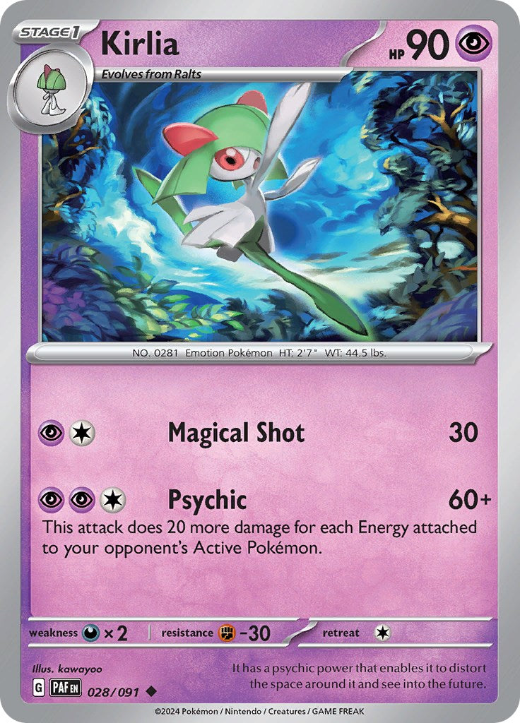 Kirlia (028/091) [Scarlet & Violet: Paldean Fates] | Eastridge Sports Cards & Games