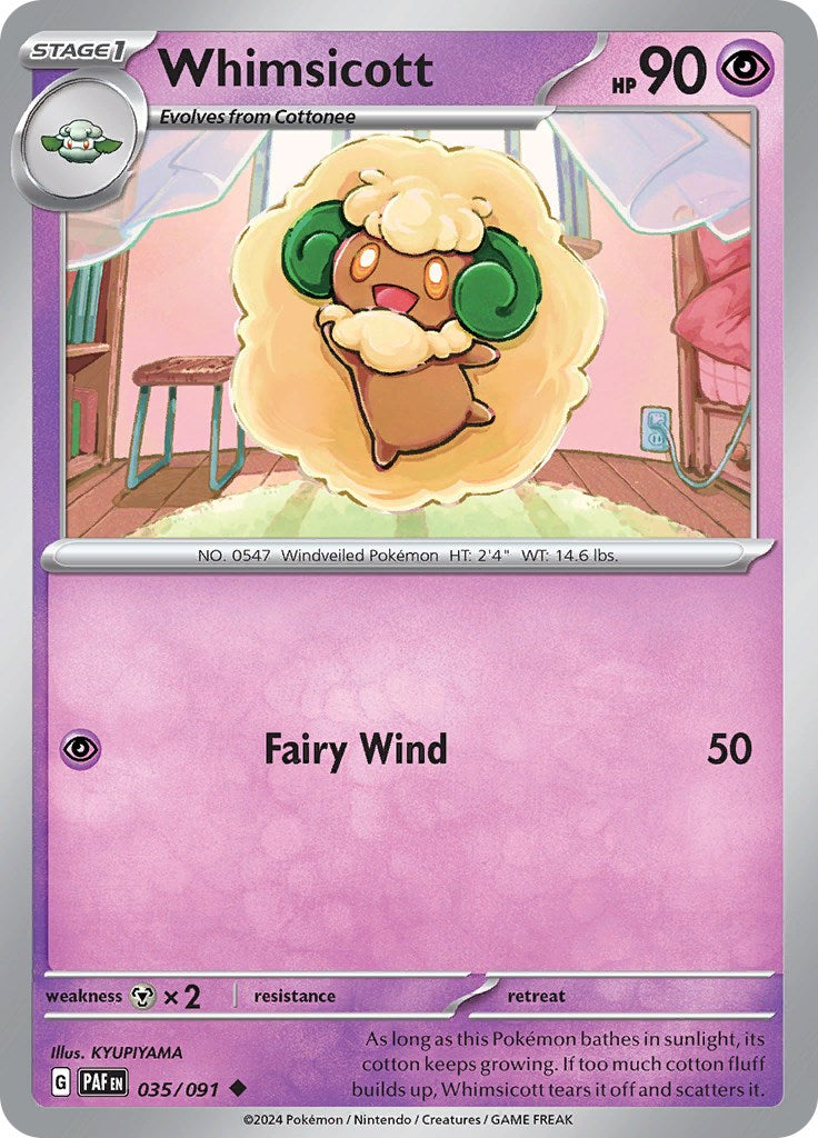 Whimsicott (035/091) [Scarlet & Violet: Paldean Fates] | Eastridge Sports Cards & Games