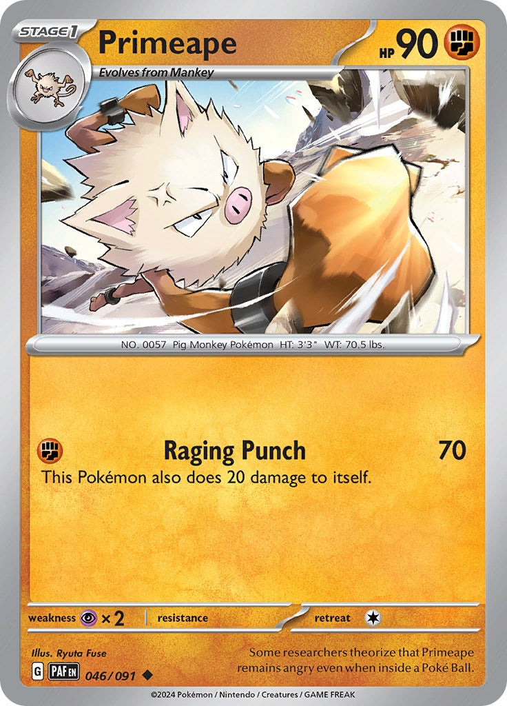 Primeape (046/091) [Scarlet & Violet: Paldean Fates] | Eastridge Sports Cards & Games