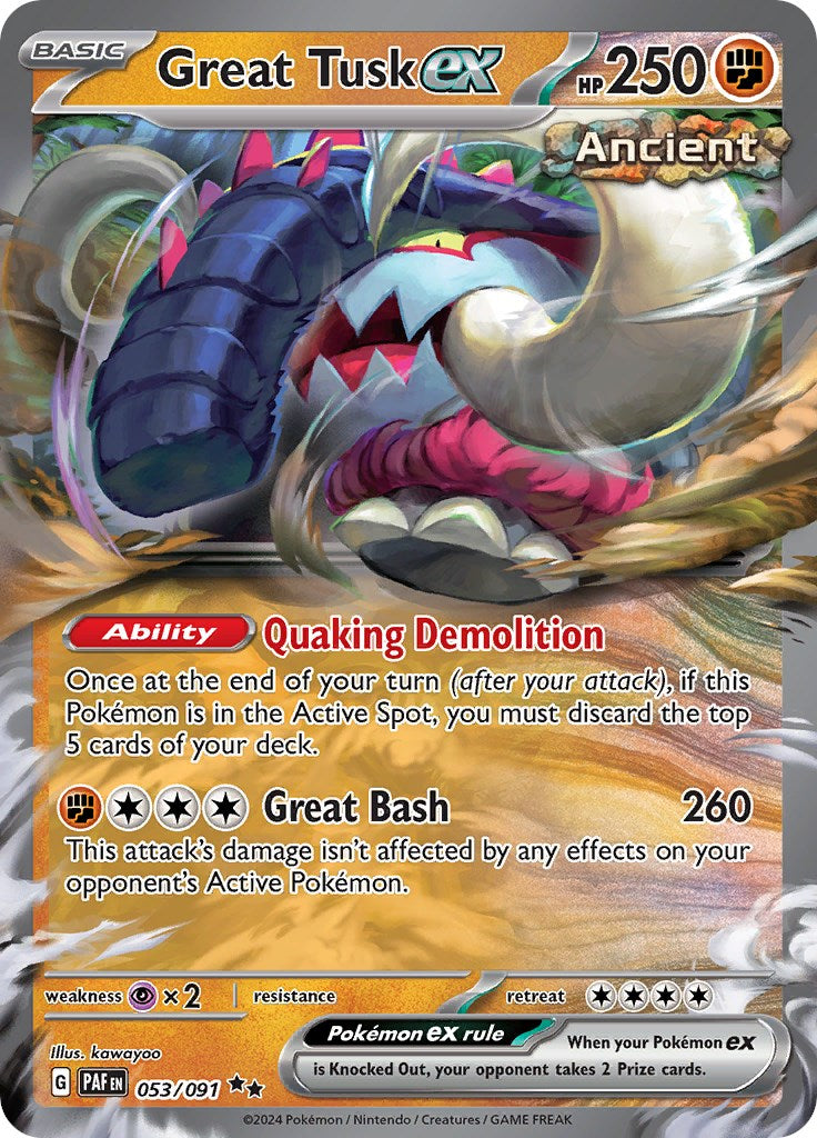 Great Tusk ex (053/091) [Scarlet & Violet: Paldean Fates] | Eastridge Sports Cards & Games