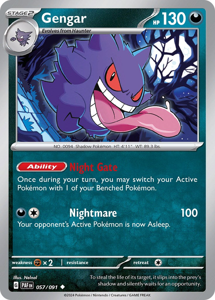 Gengar (057/091) [Scarlet & Violet: Paldean Fates] | Eastridge Sports Cards & Games