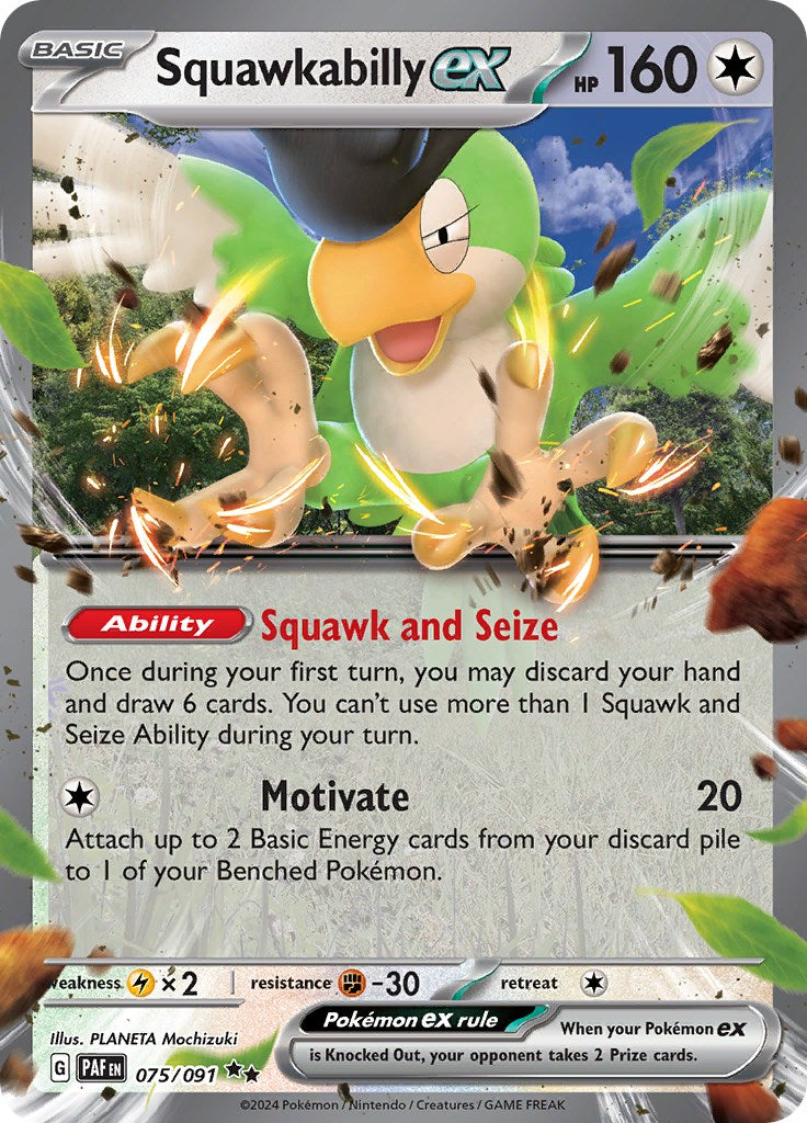 Squawkabilly ex (075/091) [Scarlet & Violet: Paldean Fates] | Eastridge Sports Cards & Games