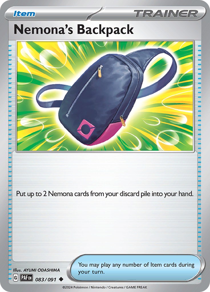 Nemona's Backpack (083/091) [Scarlet & Violet: Paldean Fates] | Eastridge Sports Cards & Games