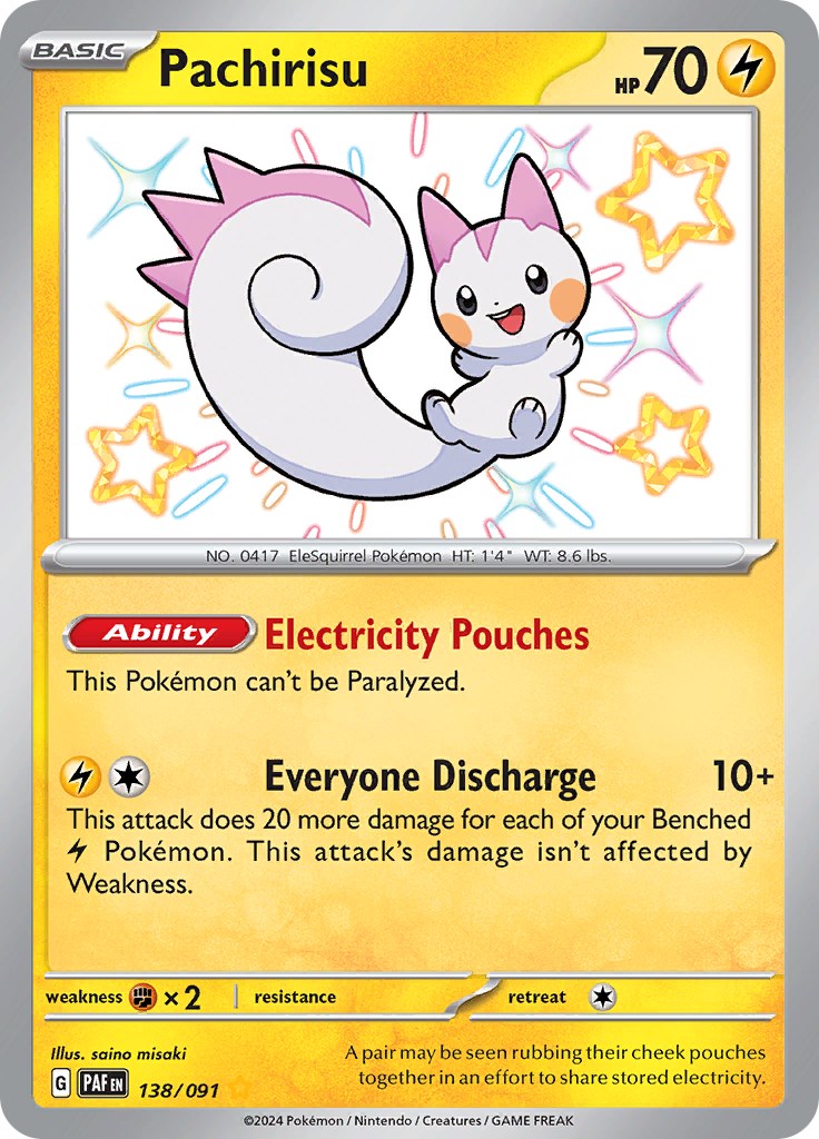 Pachirisu (138/091) [Scarlet & Violet: Paldean Fates] | Eastridge Sports Cards & Games