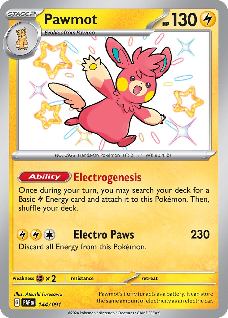 Pawmot (144/091) [Scarlet & Violet: Paldean Fates] | Eastridge Sports Cards & Games