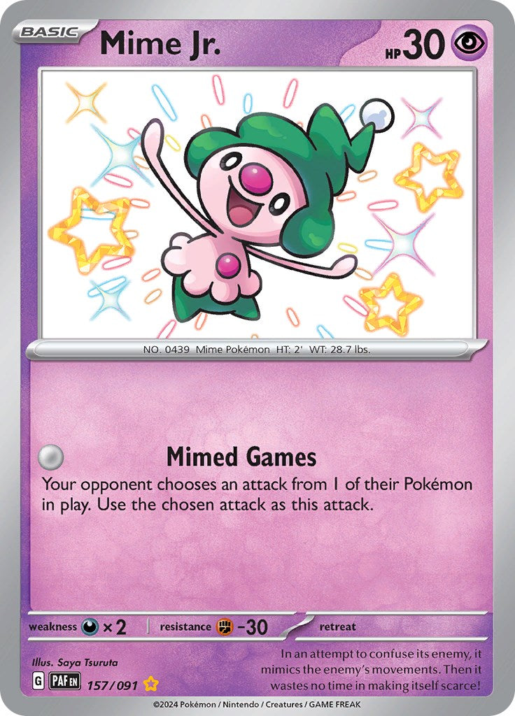 Mime Jr. (157/091) [Scarlet & Violet: Paldean Fates] | Eastridge Sports Cards & Games