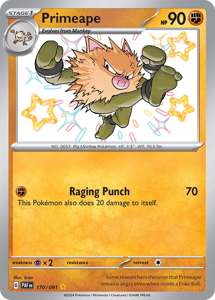 Primeape (170/091) [Scarlet & Violet: Paldean Fates] | Eastridge Sports Cards & Games