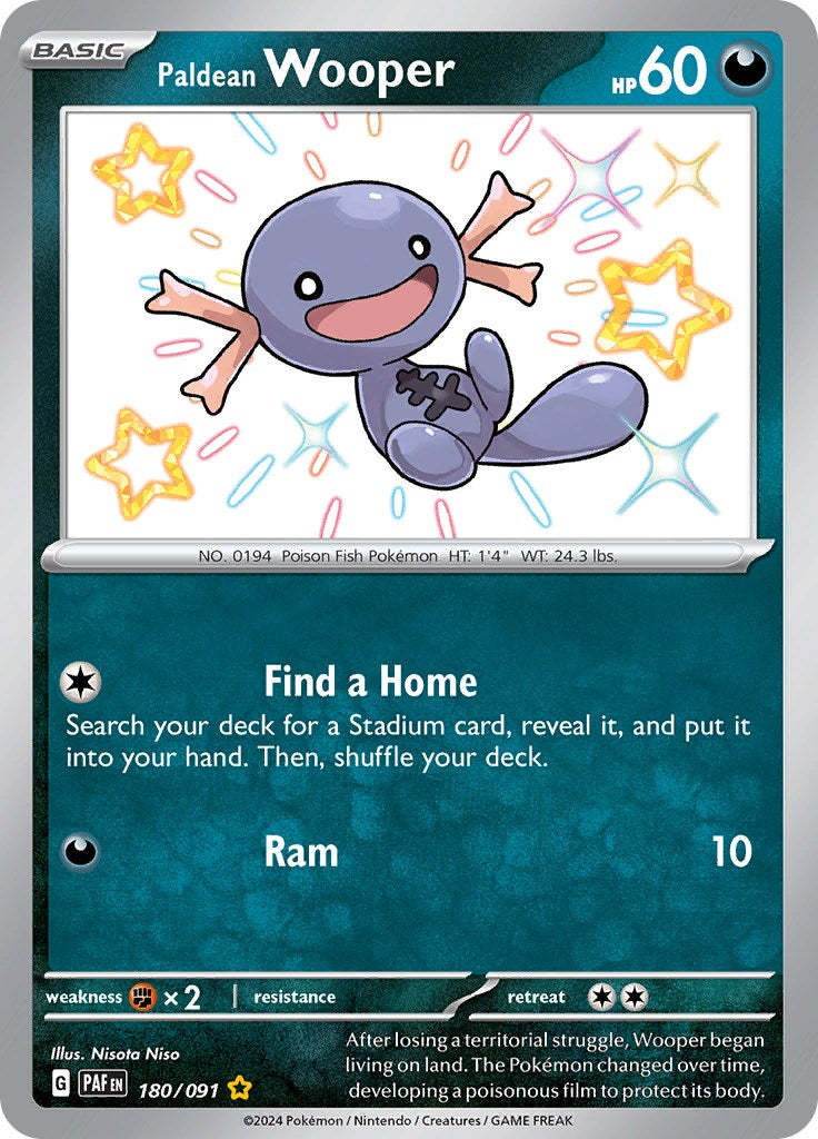 Paldean Wooper (180/091) [Scarlet & Violet: Paldean Fates] | Eastridge Sports Cards & Games