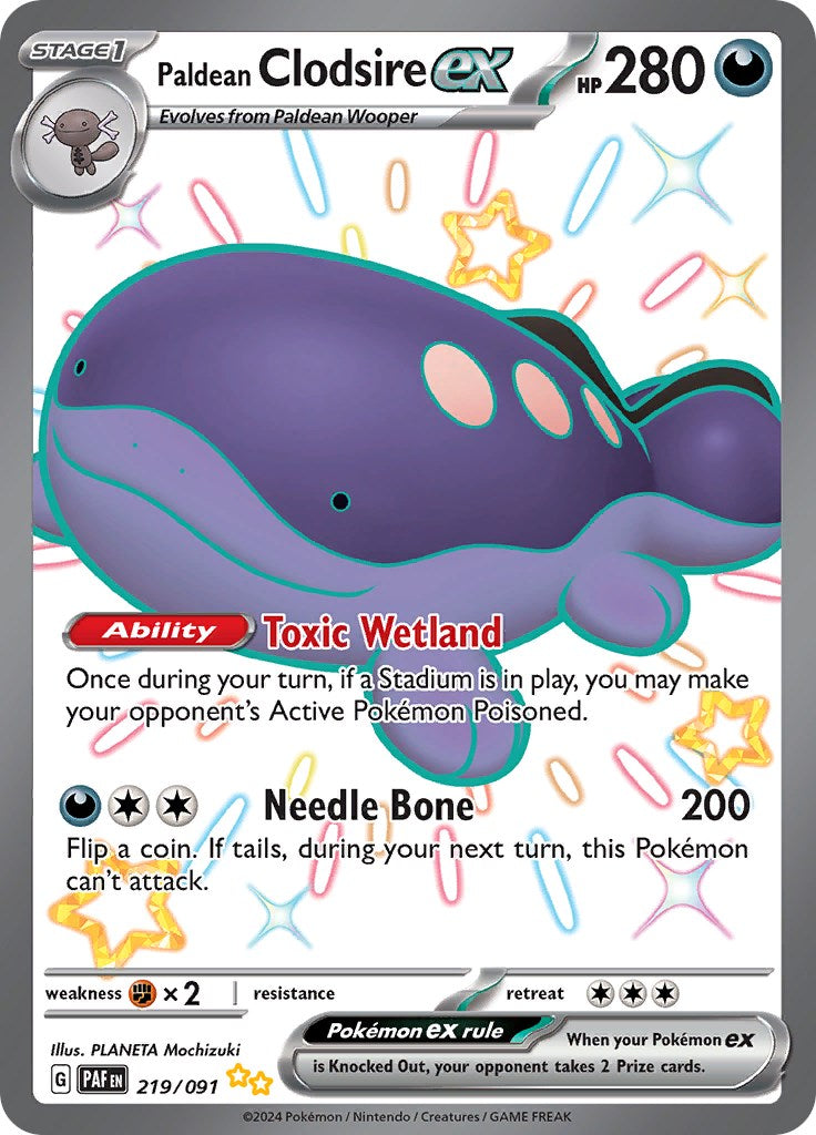 Paldean Clodsire ex (219/091) [Scarlet & Violet: Paldean Fates] | Eastridge Sports Cards & Games