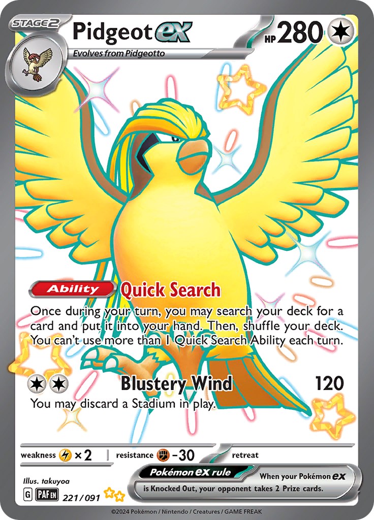 Pidgeot ex (221/091) [Scarlet & Violet: Paldean Fates] | Eastridge Sports Cards & Games