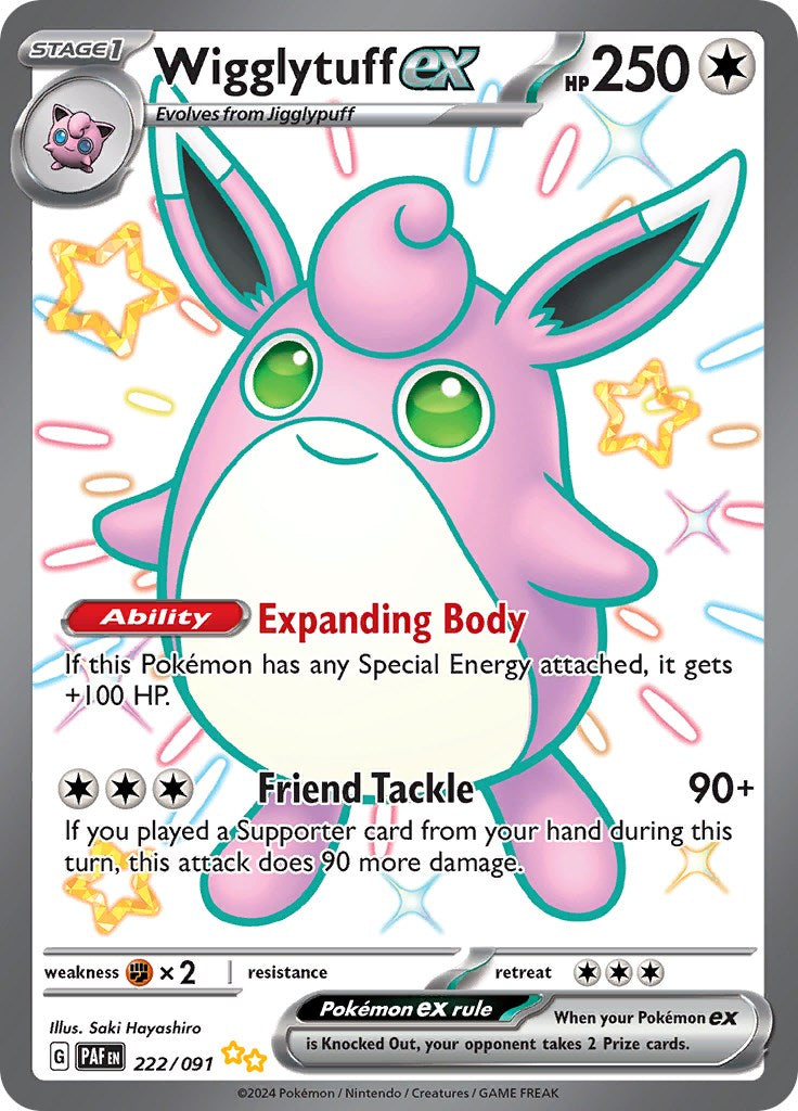 Wigglytuff ex (222/091) [Scarlet & Violet: Paldean Fates] | Eastridge Sports Cards & Games