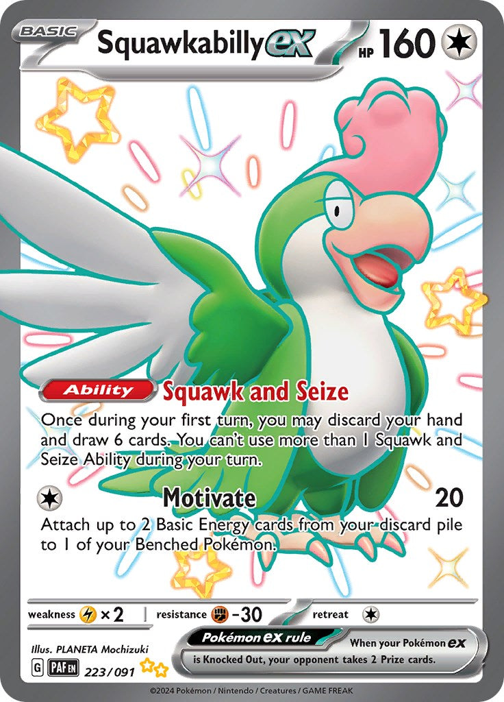 Squawkabilly ex (223/091) [Scarlet & Violet: Paldean Fates] | Eastridge Sports Cards & Games