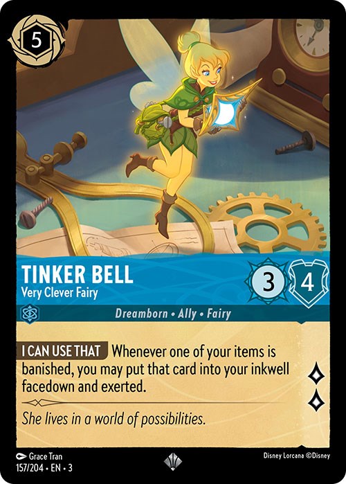 Tinker Bell - Very Clever Fairy (157/204) [Into the Inklands] | Eastridge Sports Cards & Games
