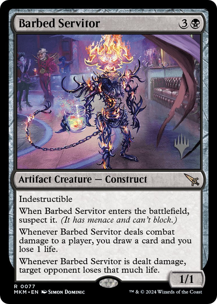 Barbed Servitor (Promo Pack) [Murders at Karlov Manor Promos] | Eastridge Sports Cards & Games