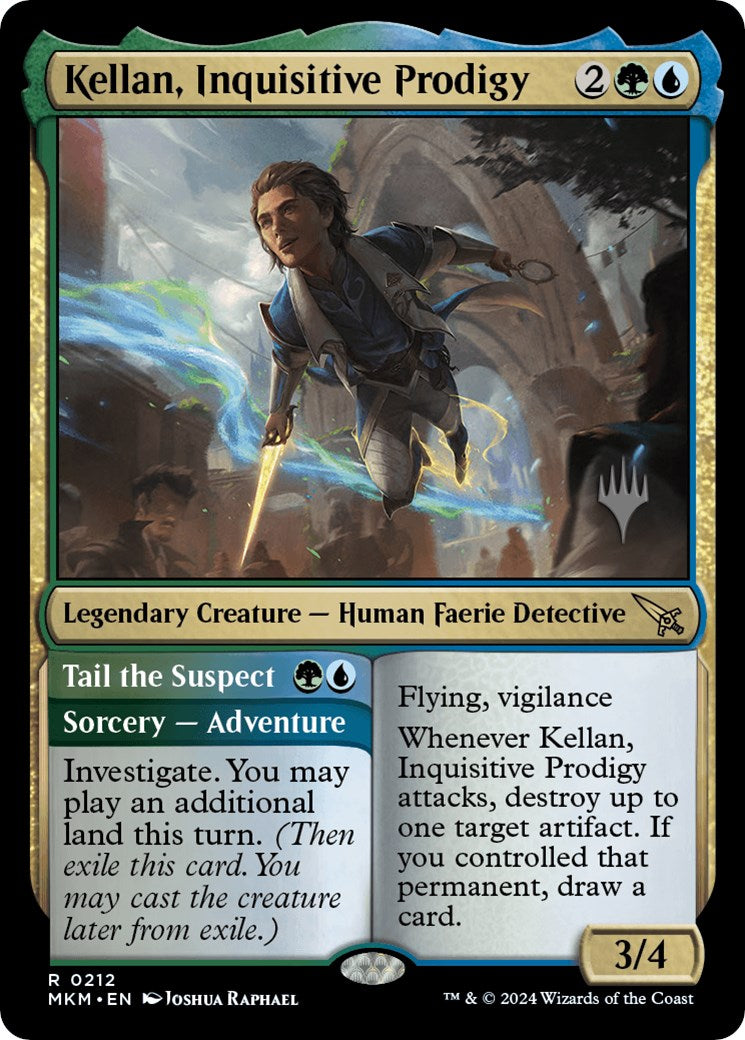 Kellan, Inquisitive Prodigy // Tail the Suspect (Promo Pack) [Murders at Karlov Manor Promos] | Eastridge Sports Cards & Games
