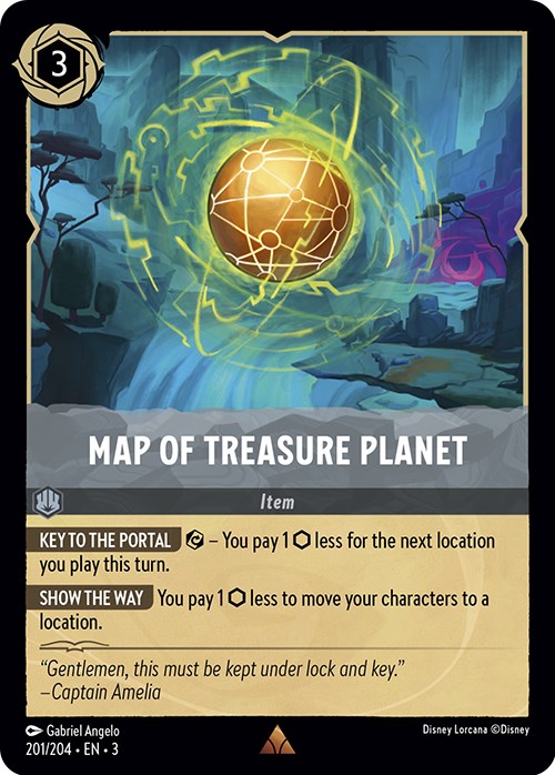 Map of Treasure Planet (201/204) [Into the Inklands] | Eastridge Sports Cards & Games