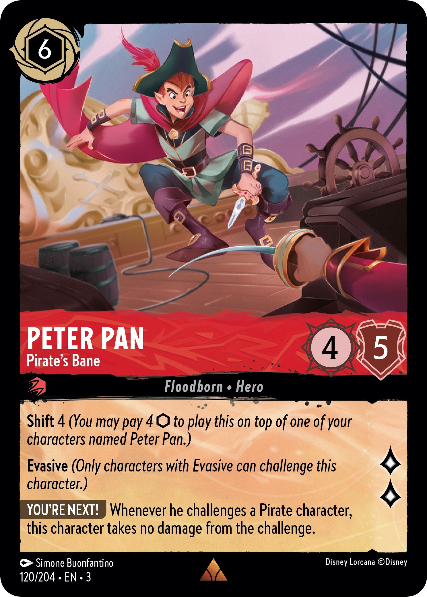 Peter Pan - Pirate's Bane (120/204) [Into the Inklands] | Eastridge Sports Cards & Games