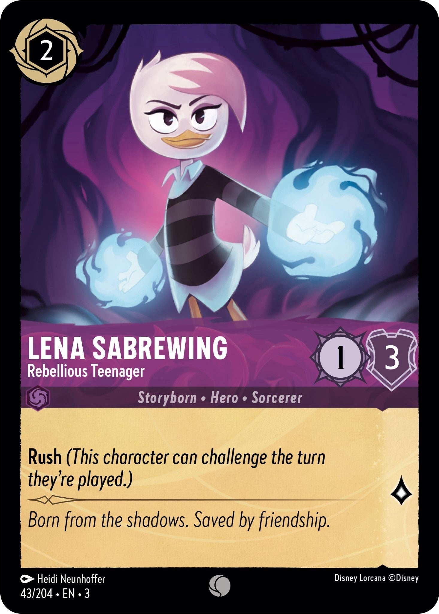 Lena Sabrewing - Rebellious Teenager (43/204) [Into the Inklands] | Eastridge Sports Cards & Games