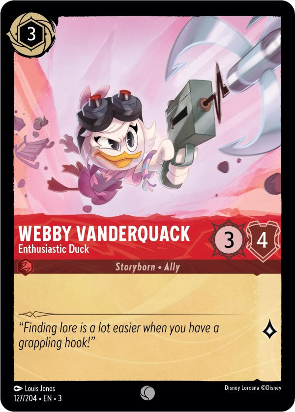 Webby Vanderquack - Enthusiastic Duck (127/204) [Into the Inklands] | Eastridge Sports Cards & Games