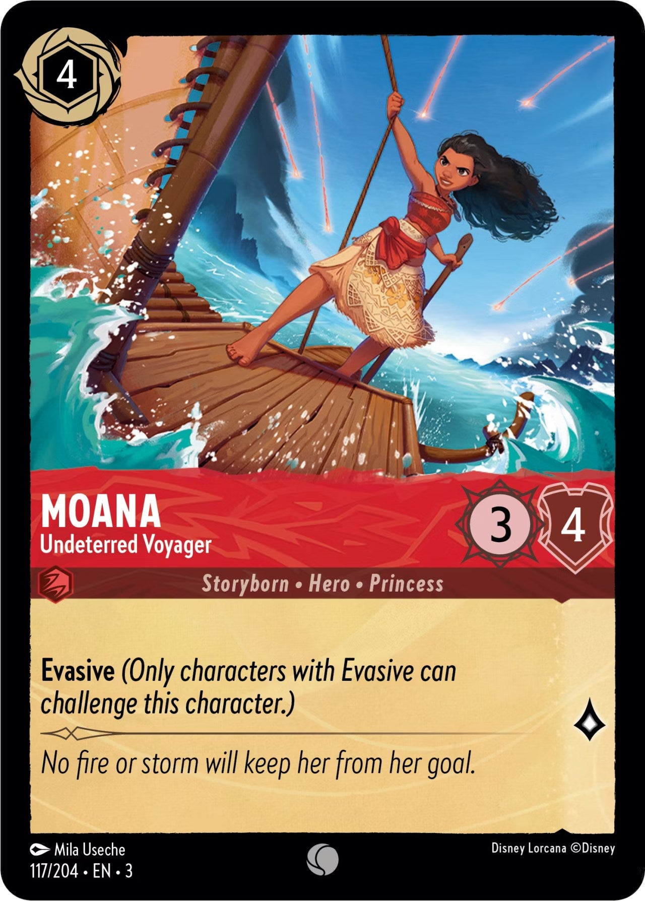 Moana - Undeterred Voyager (117/204) [Into the Inklands] | Eastridge Sports Cards & Games