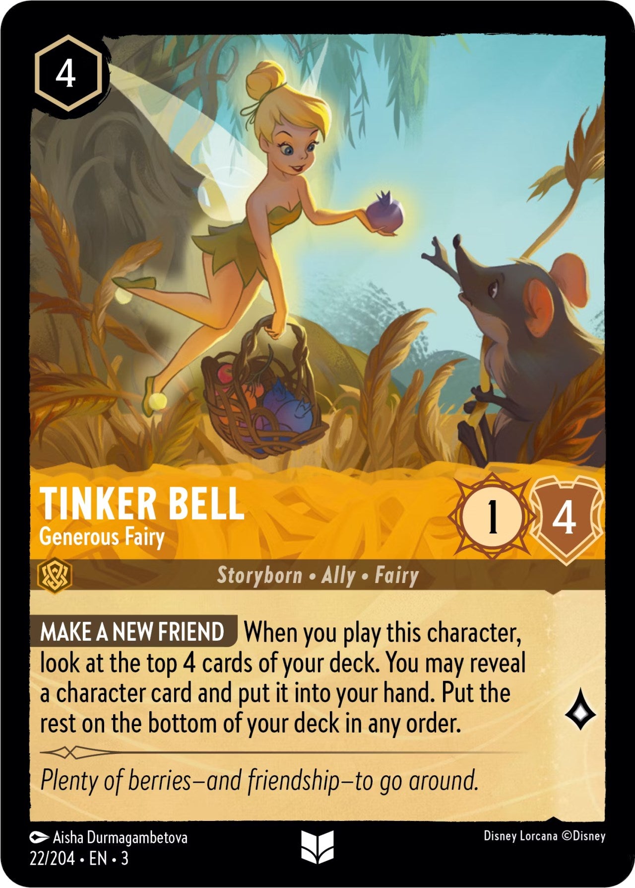 Tinker Bell - Generous Fairy (22/204) [Into the Inklands] | Eastridge Sports Cards & Games