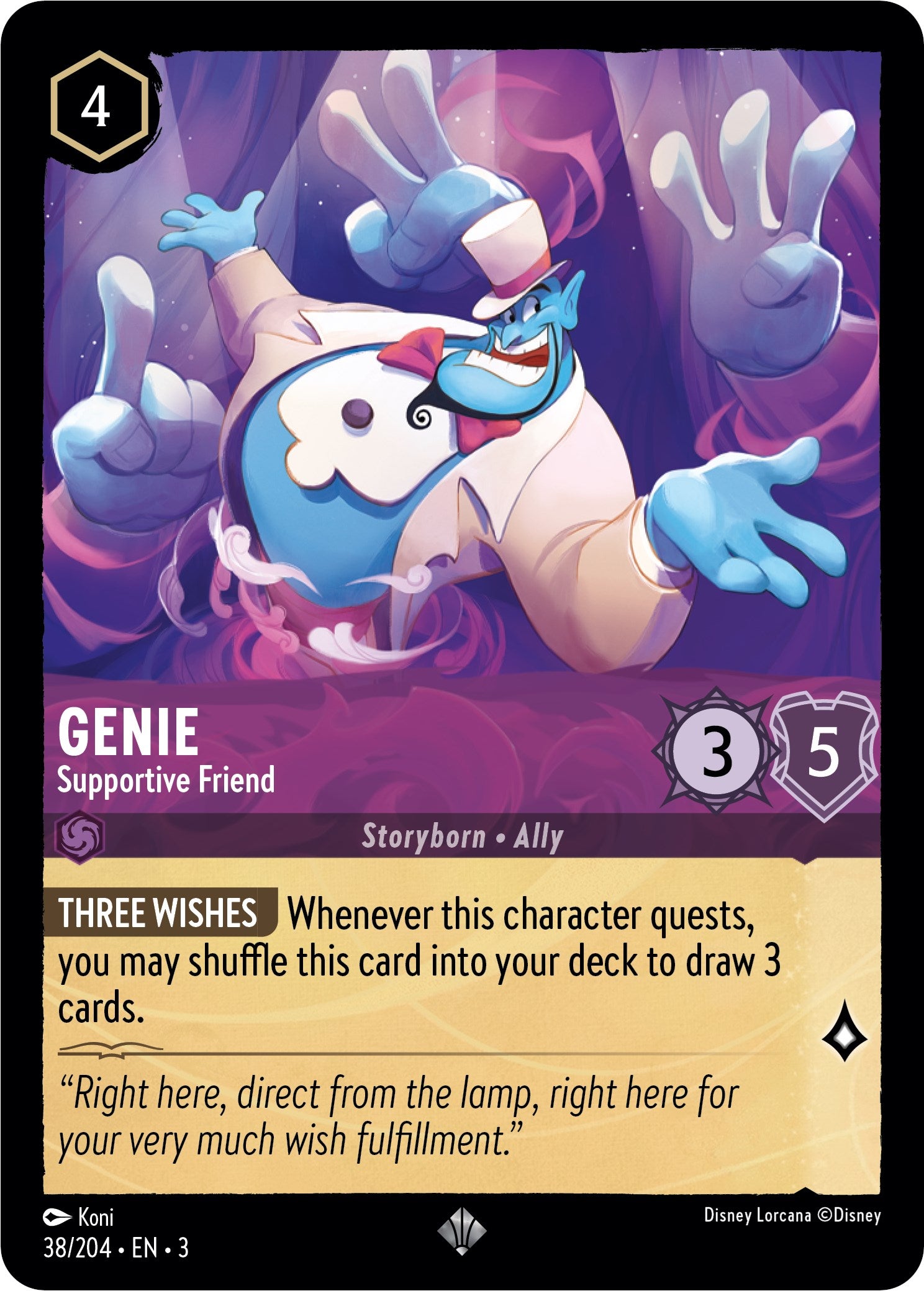 Genie - Supportive Friend (38/204) [Into the Inklands] | Eastridge Sports Cards & Games
