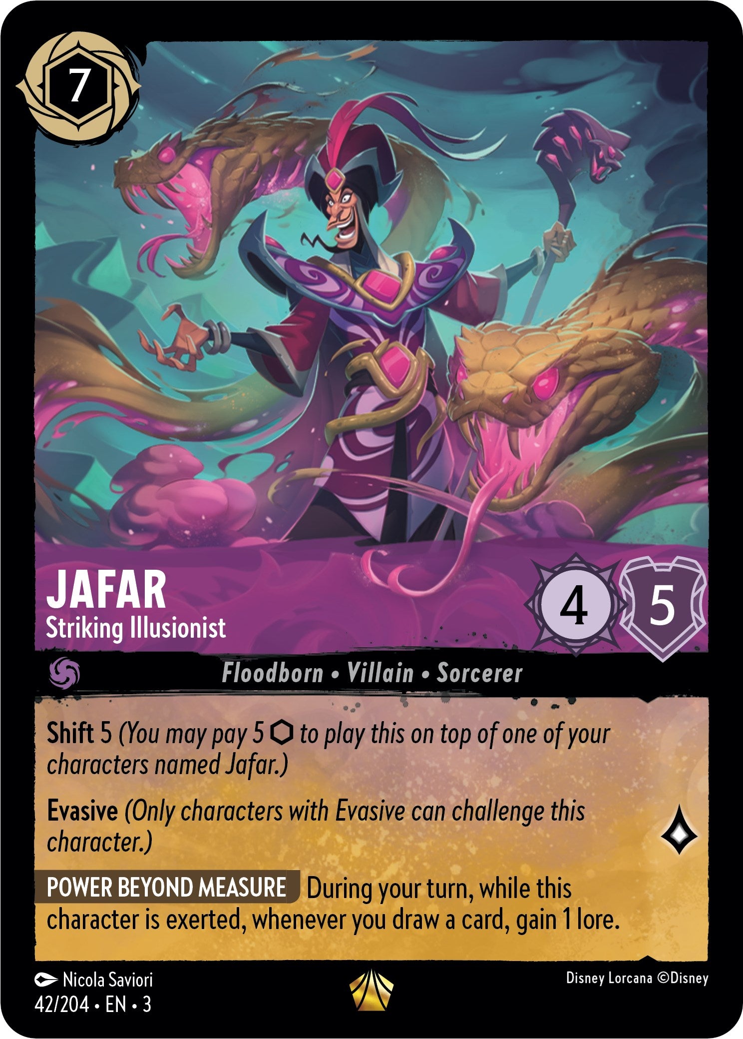Jafar - Striking Illusionist (42/204) [Into the Inklands] | Eastridge Sports Cards & Games