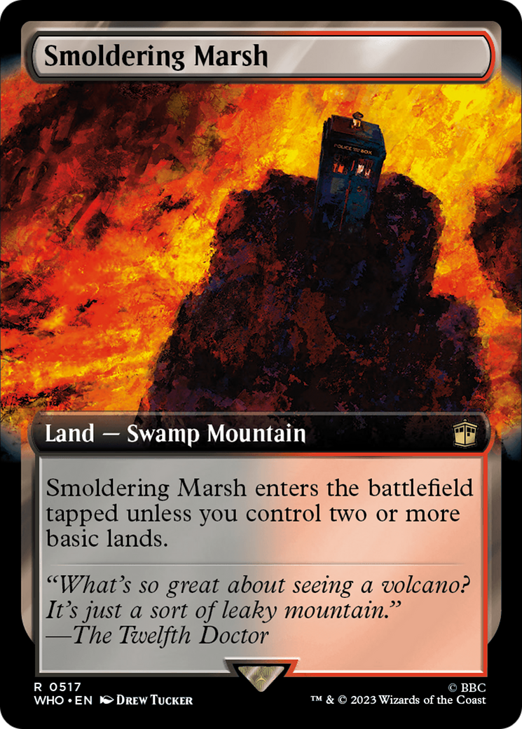 Smoldering Marsh (Extended Art) [Doctor Who] | Eastridge Sports Cards & Games