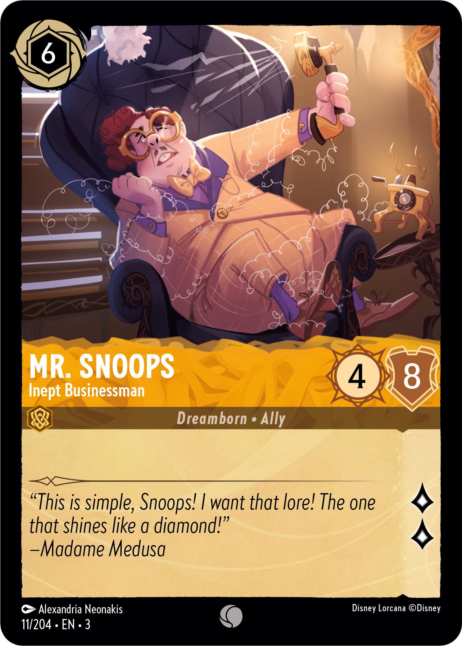 Mr. Snoops - Inept Businessman (11/204) [Into the Inklands] | Eastridge Sports Cards & Games