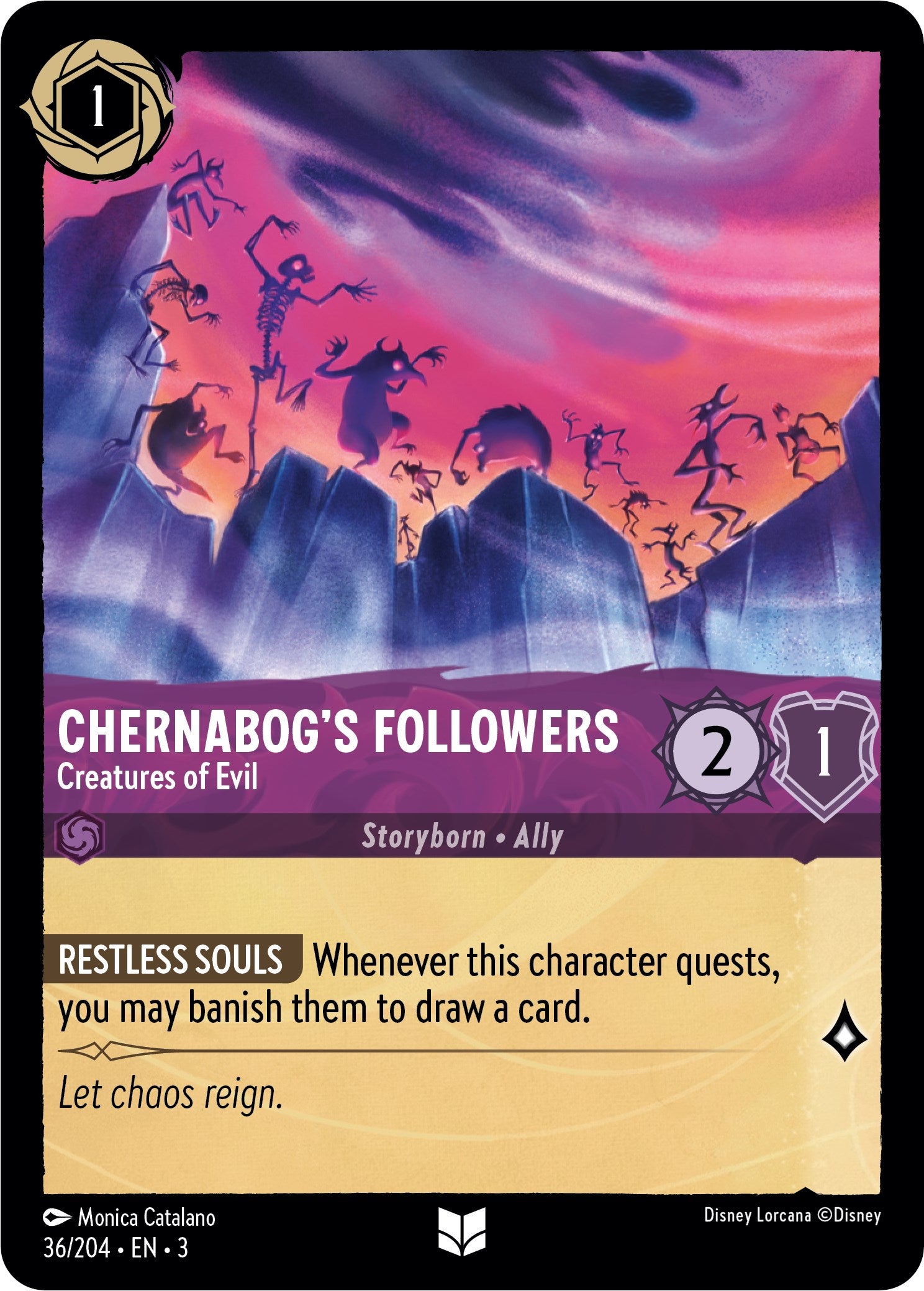 Chernabog's Followers - Creatures of Evil (36/204) [Into the Inklands] | Eastridge Sports Cards & Games