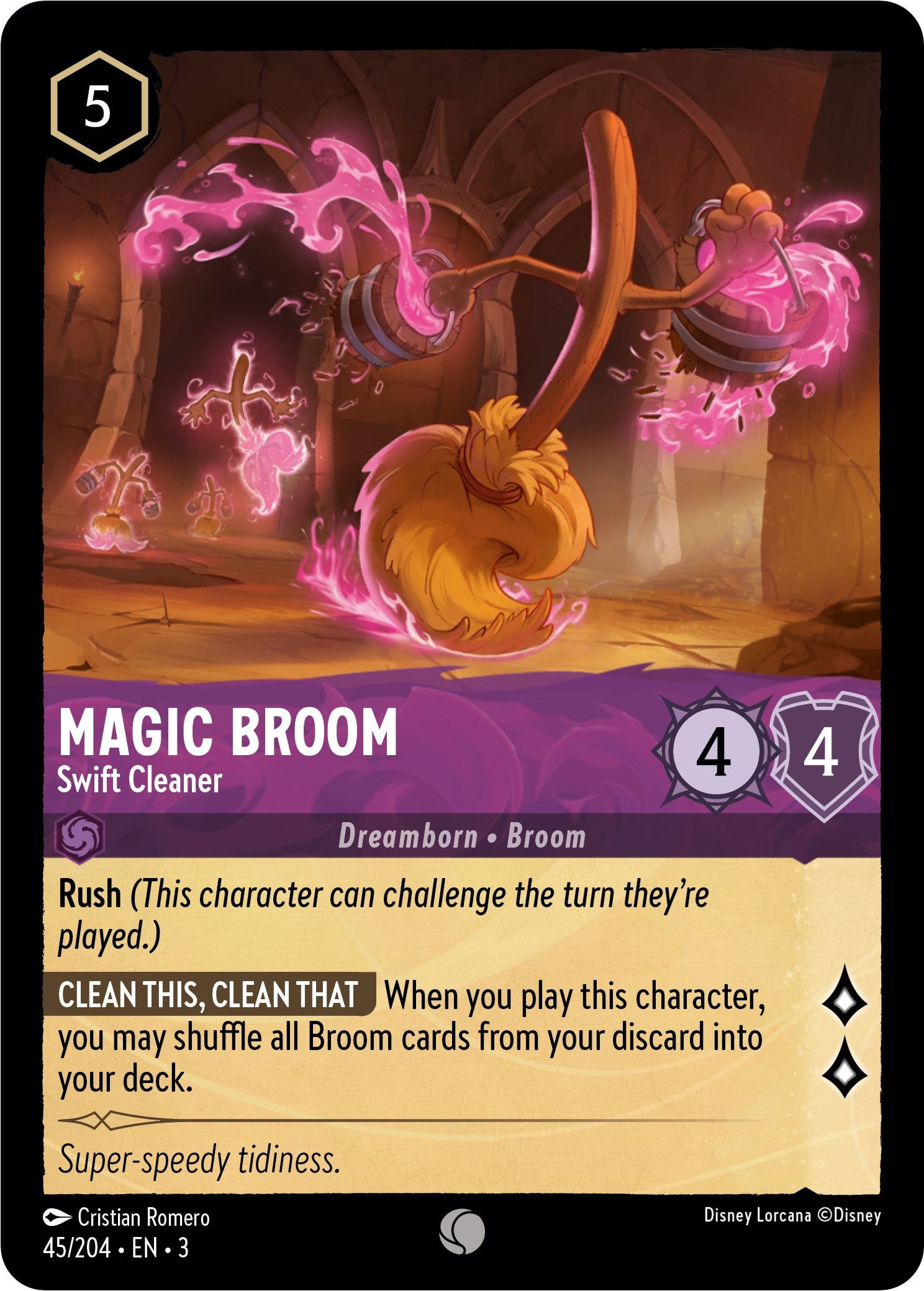 Magic Broom - Swift Cleaner (45//204) [Into the Inklands] | Eastridge Sports Cards & Games