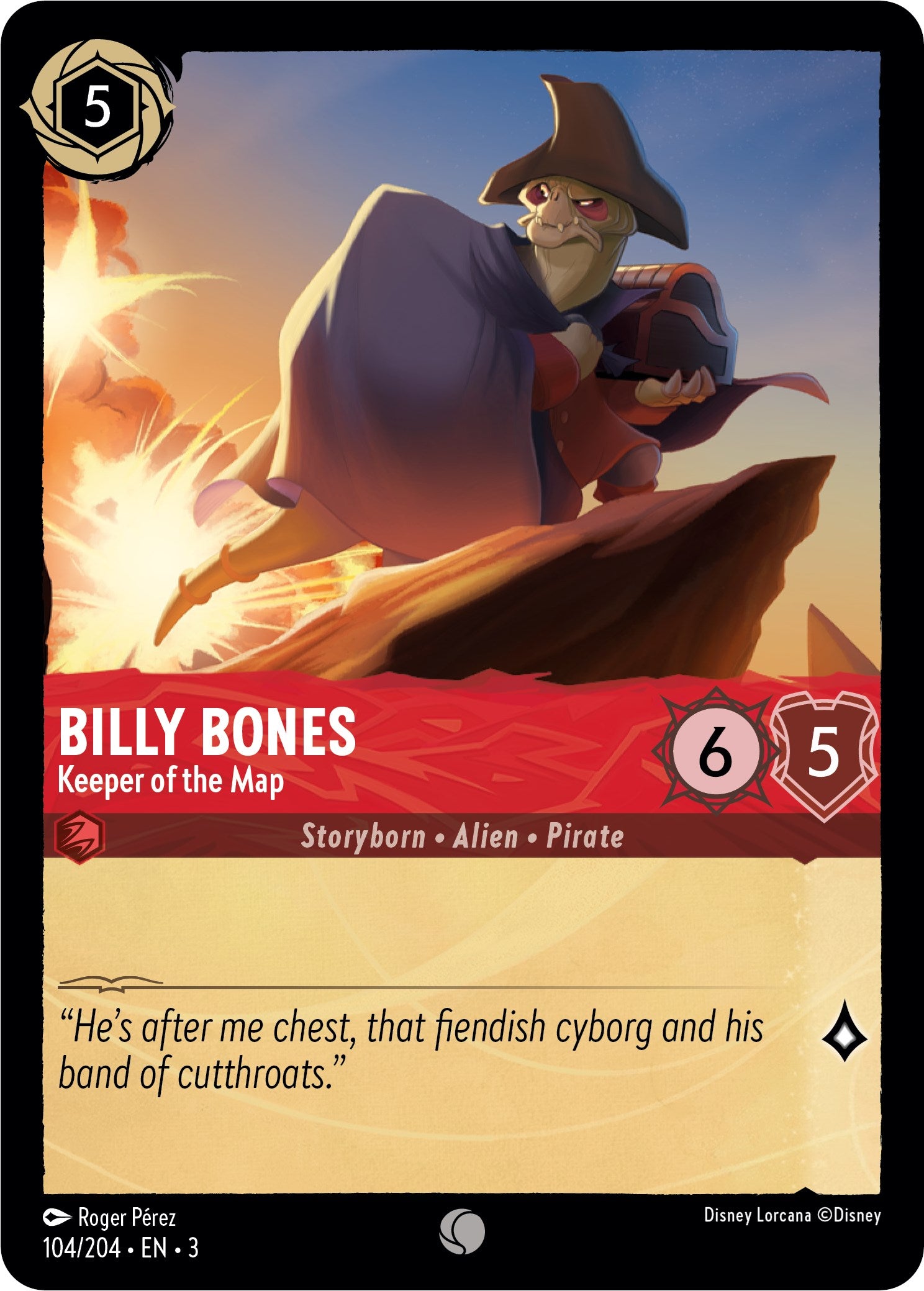 Billy Bones - Keeper of the Map (104/204) [Into the Inklands] | Eastridge Sports Cards & Games