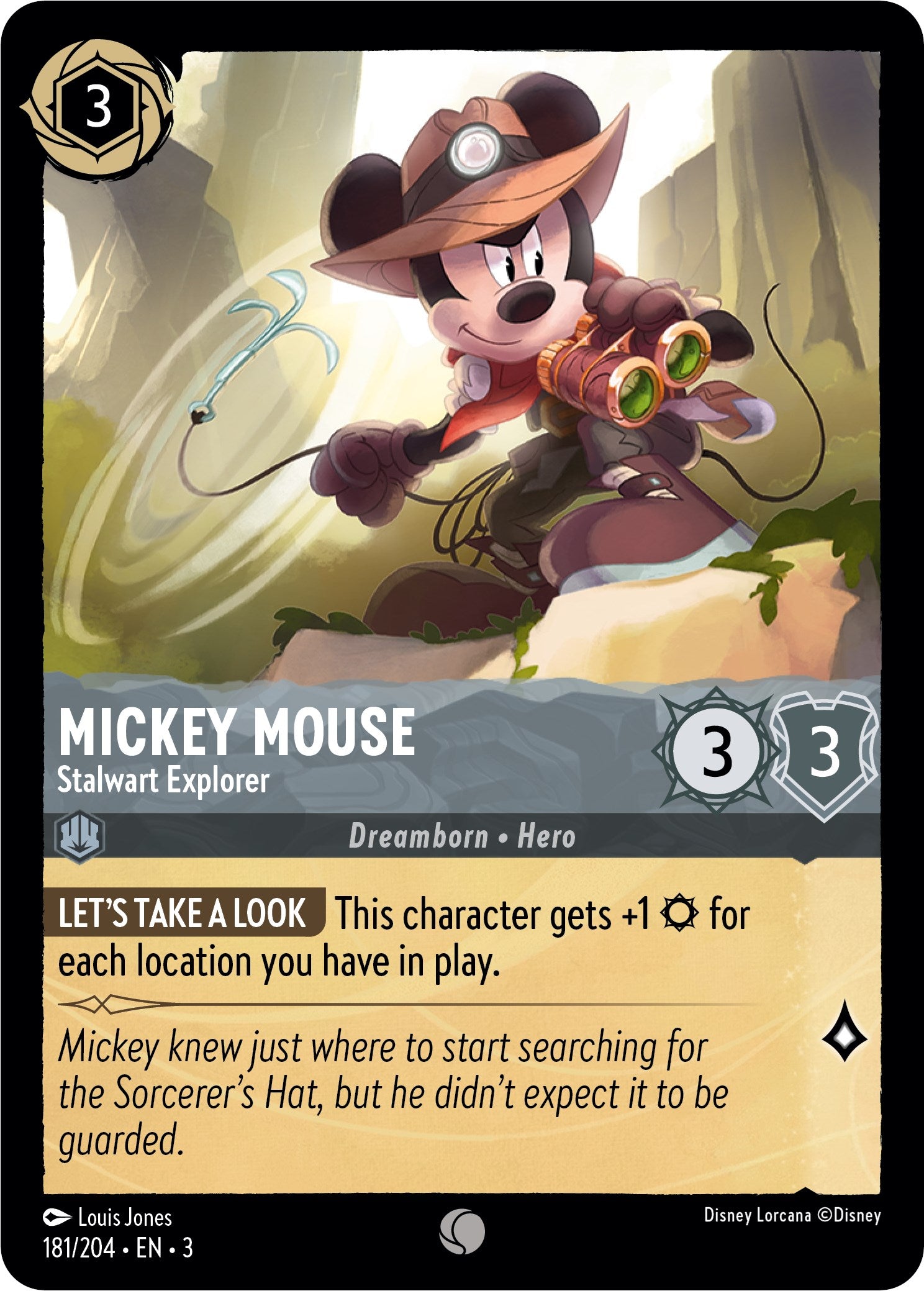 Mickey Mouse - Stalwart Explorer (181/204) [Into the Inklands] | Eastridge Sports Cards & Games