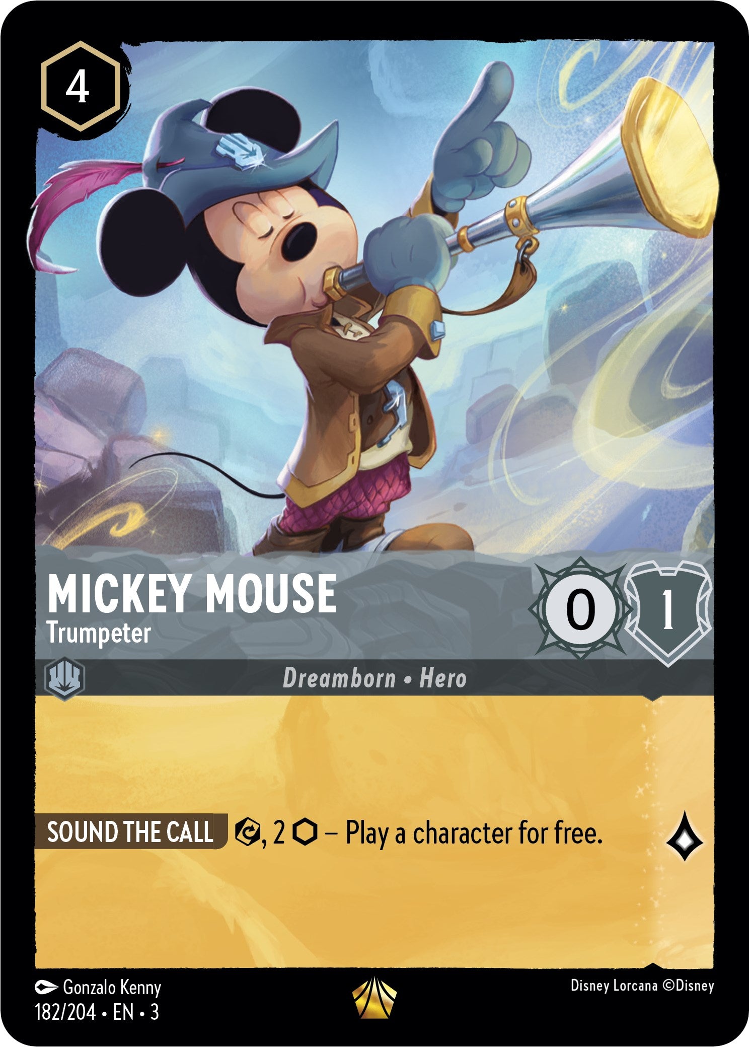 Mickey Mouse -Trumpeter (182/204) [Into the Inklands] | Eastridge Sports Cards & Games
