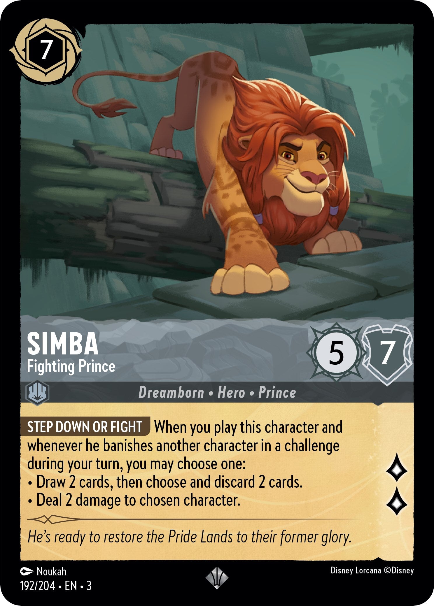 Simba - Fighting Prince (192/204) [Into the Inklands] | Eastridge Sports Cards & Games