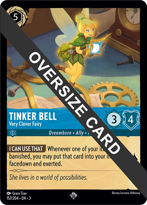 Tinker Bell - Very Clever Fairy (Oversized) (157/204) [Into the Inklands] | Eastridge Sports Cards & Games