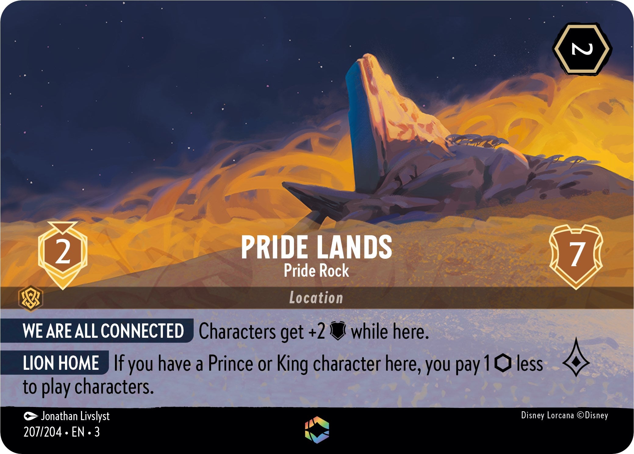 Pride Lands - Pride Rock (Enchanted) (207/204) [Into the Inklands] | Eastridge Sports Cards & Games
