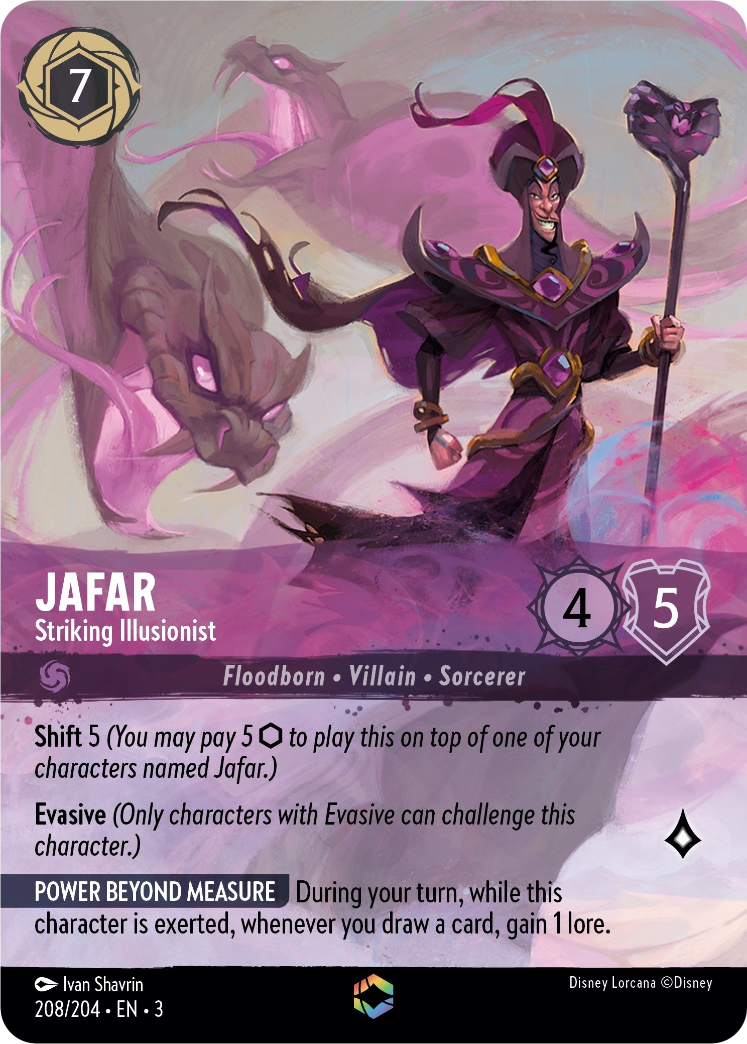 Jafar - Striking Illusionist (Enchanted) (208/204) [Into the Inklands] | Eastridge Sports Cards & Games