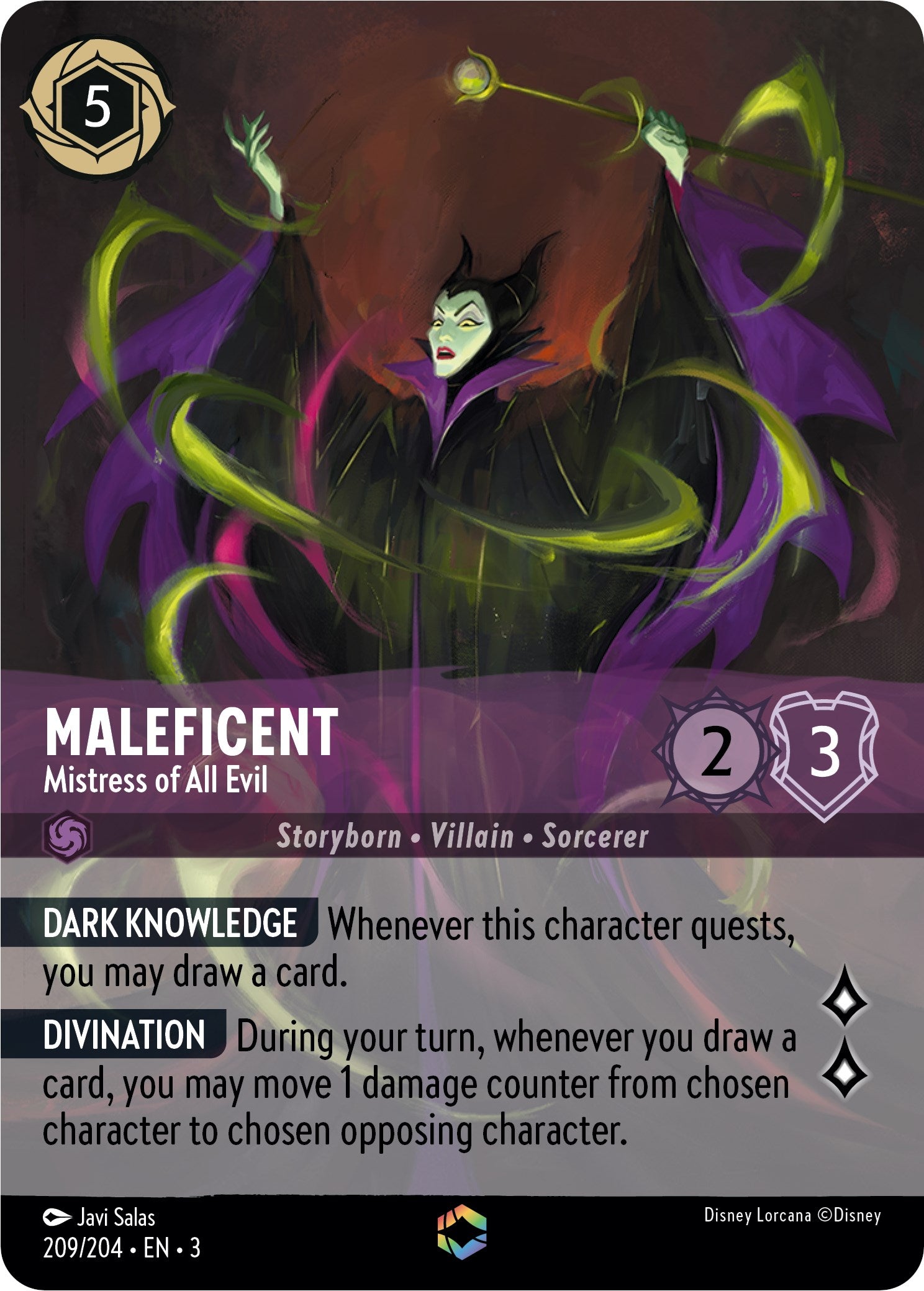 Maleficent - Mistress of All Evil (Enchanted) (209/204) [Into the Inklands] | Eastridge Sports Cards & Games