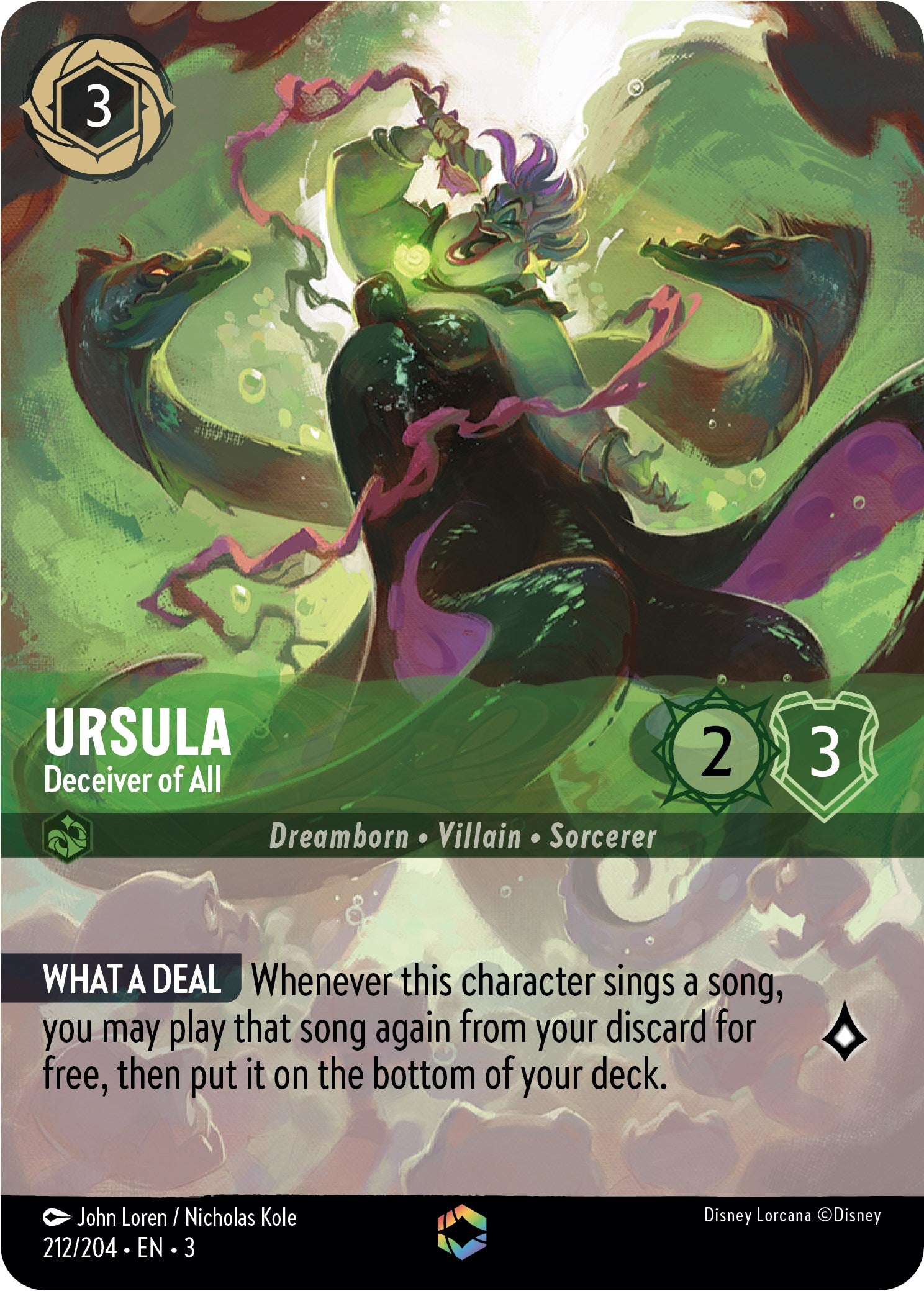 Ursula - Deceiver of All (Enchanted) (212/204) [Into the Inklands] | Eastridge Sports Cards & Games
