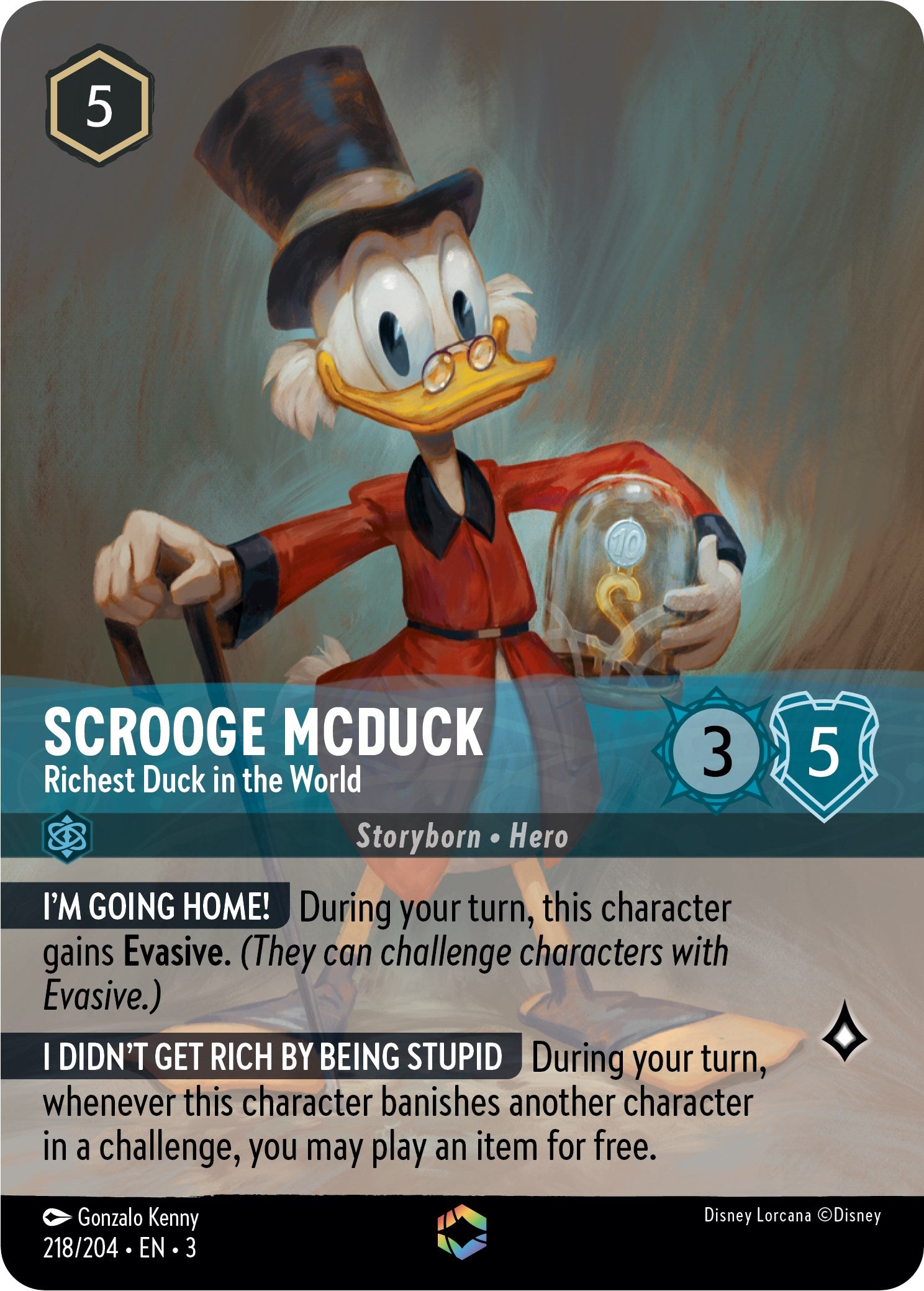 Scrooge McDuck - Richest Duck in the World (Enchanted) (218/204) [Into the Inklands] | Eastridge Sports Cards & Games